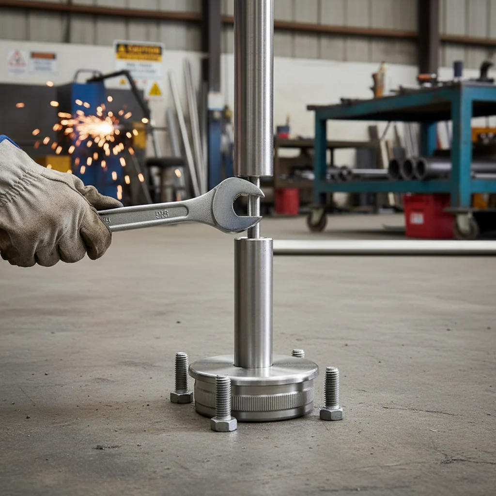 Premium 304 Flat Tube Base with M8 Threaded Hole for 42.4mm x 2mm Tubing - High-Quality Professional Grade for Industrial and Commercial Applications - Image 2