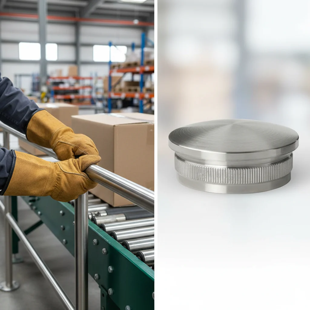 Premium 304 Stainless Steel Radiused End Cap for 48.3mm x 2mm Tube - High-Performance and Durable Design
