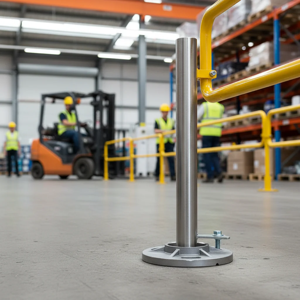 Premium 316 Post Base Plate with 100mm Diameter for 42.4mm Tube - Slotted Holes for Secure Fitting - Image 2