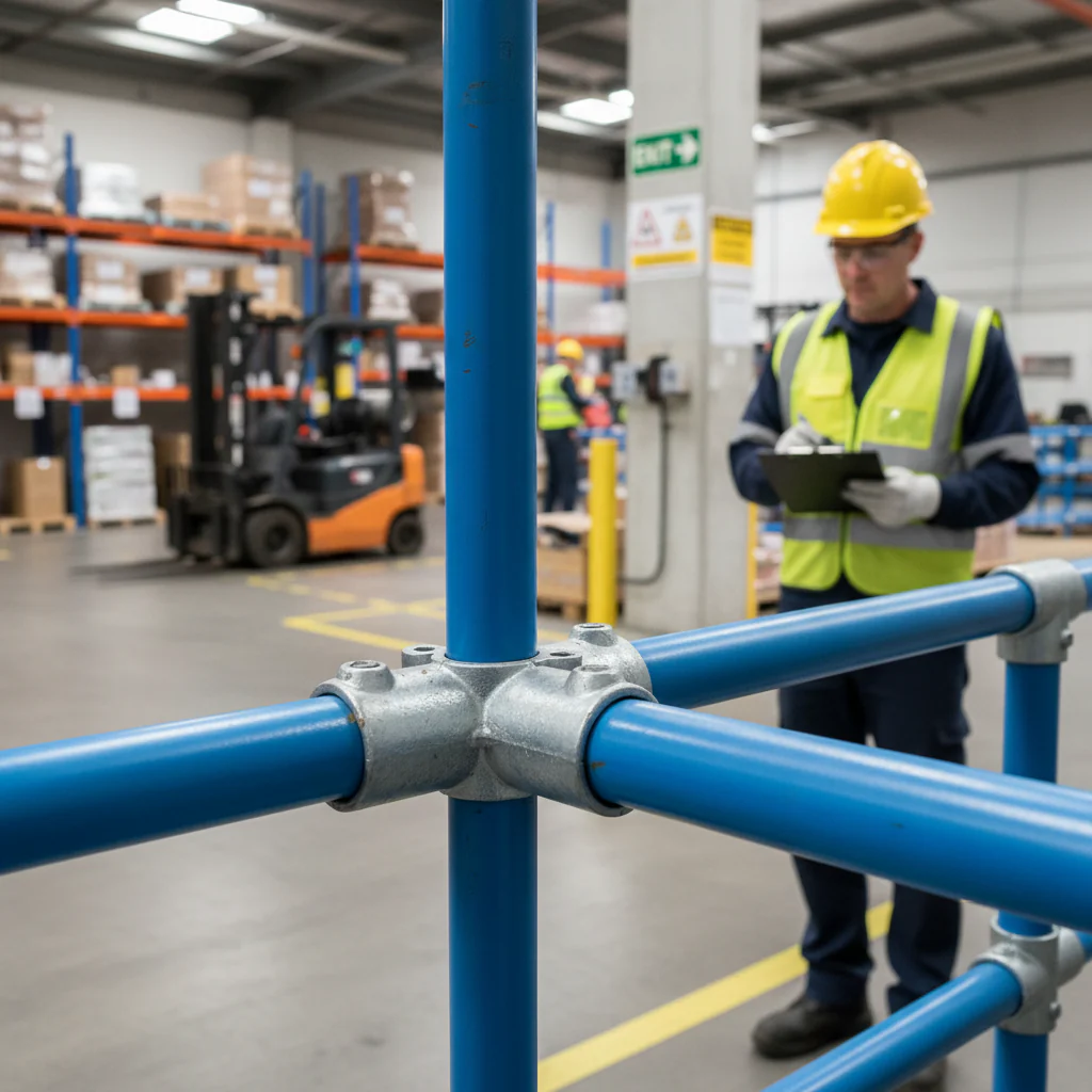 Premium Add On 4 Way Middle Corner Key Clamp for 48.3mm Tube - Ideal for Guardrail Connections - Image 2