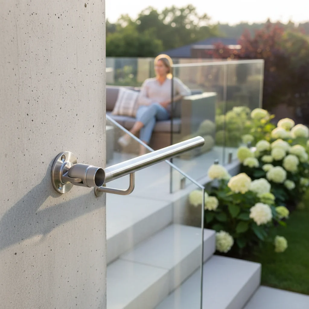 Premium Adjustable Wall Bracket for 48.3mm x 2mm Tube - Durable 316 Stainless Steel Construction - Image 2