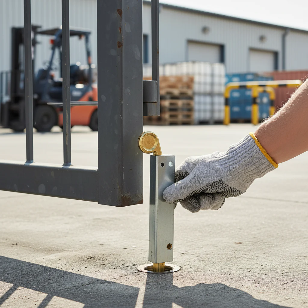 Premium Automatic Drop Bolt for Gates - Galvanised Steel and Brass Finish, 145mm x 30mm