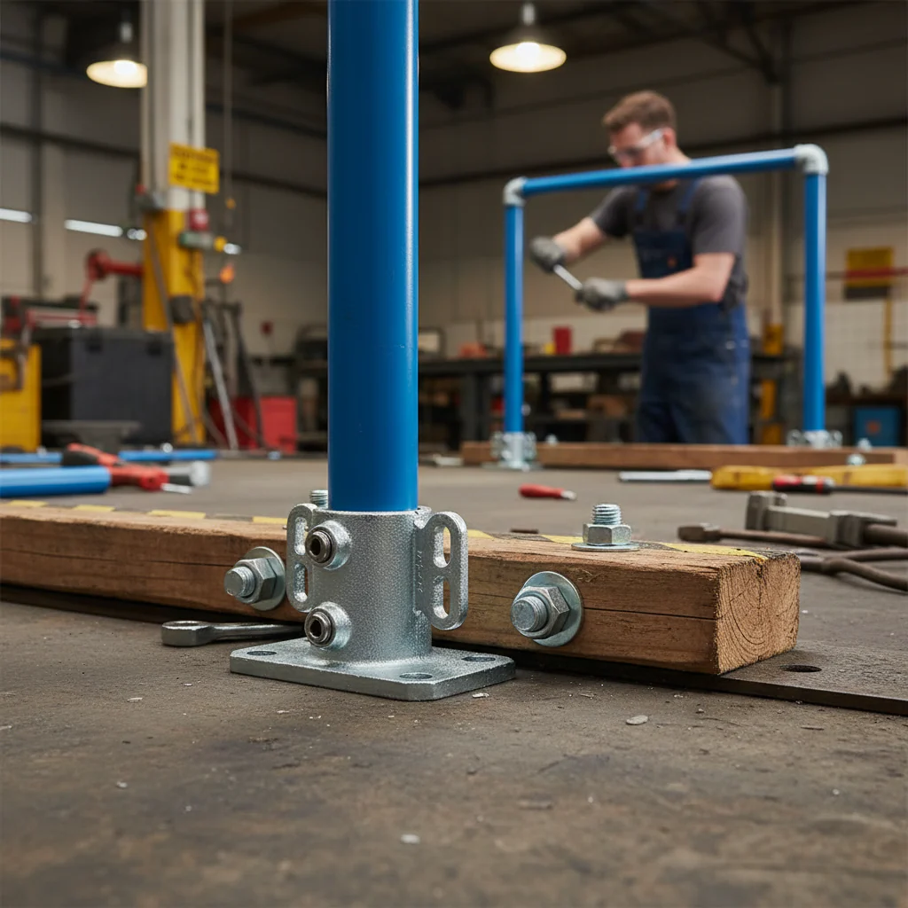 Premium Base Flange with Toe Board Fixing for 48.3mm Tube - Heavy Duty Upright Support - Image 2