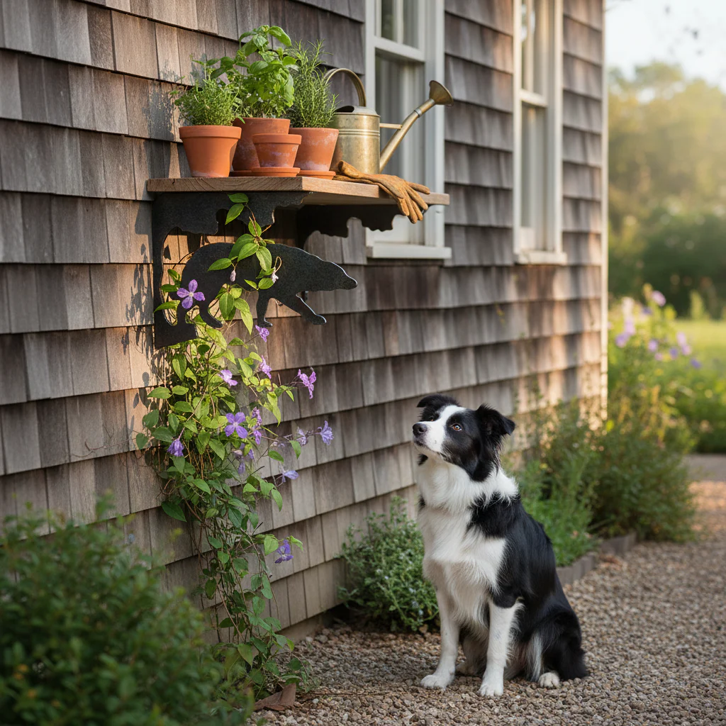 Premium Border Collie Silhouette Decoration 230mm x 175mm - Ideal for Home or Garden - Image 2