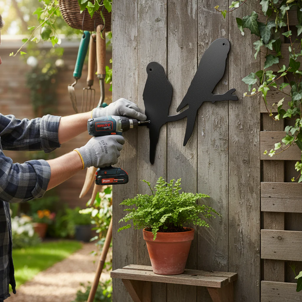 Premium Budgie Silhouette - Approximate Dimensions 220 x 180mm for Decorative Use