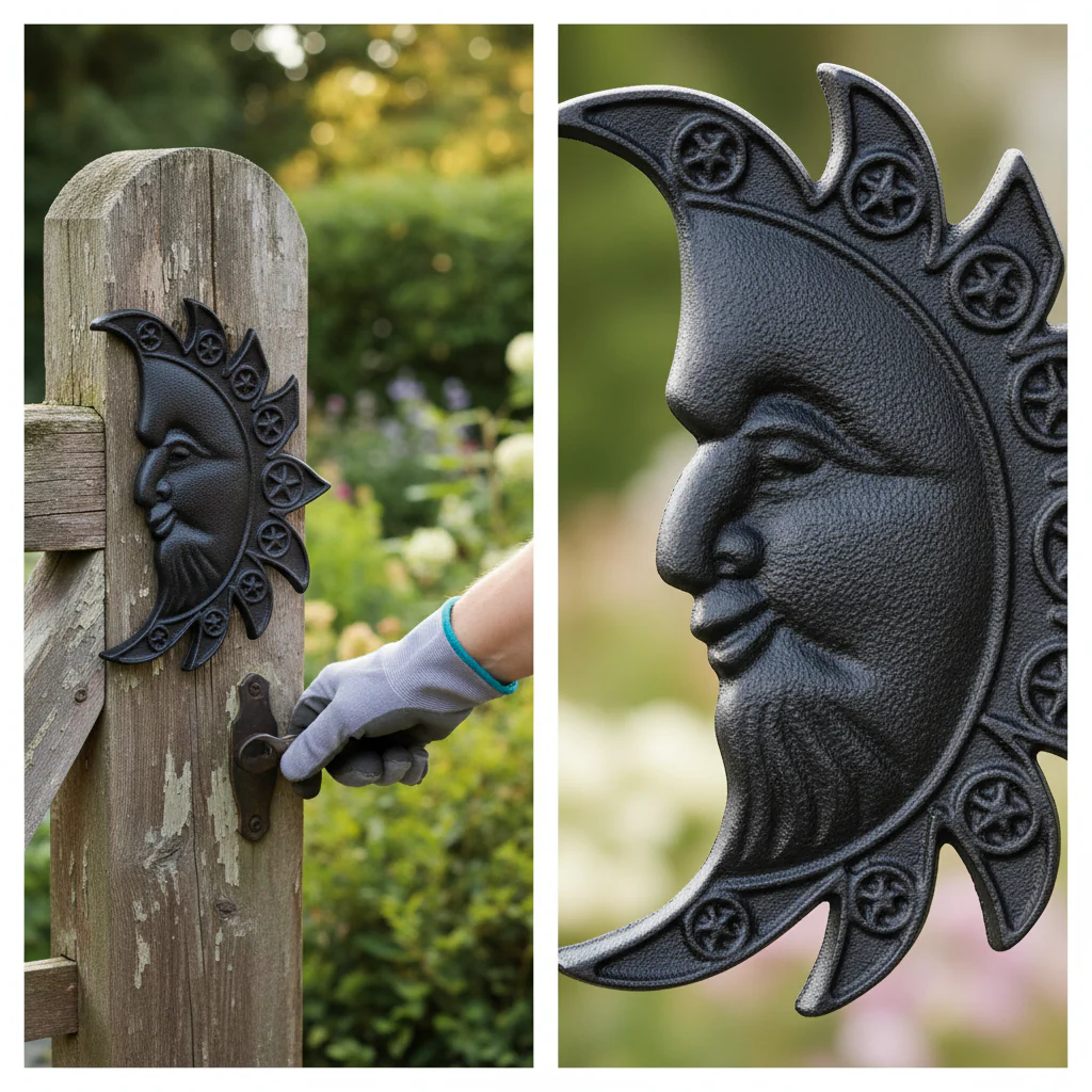 Premium Cast Moon Badge - 115mm x 90mm, Durable and Stylish Design for Customization