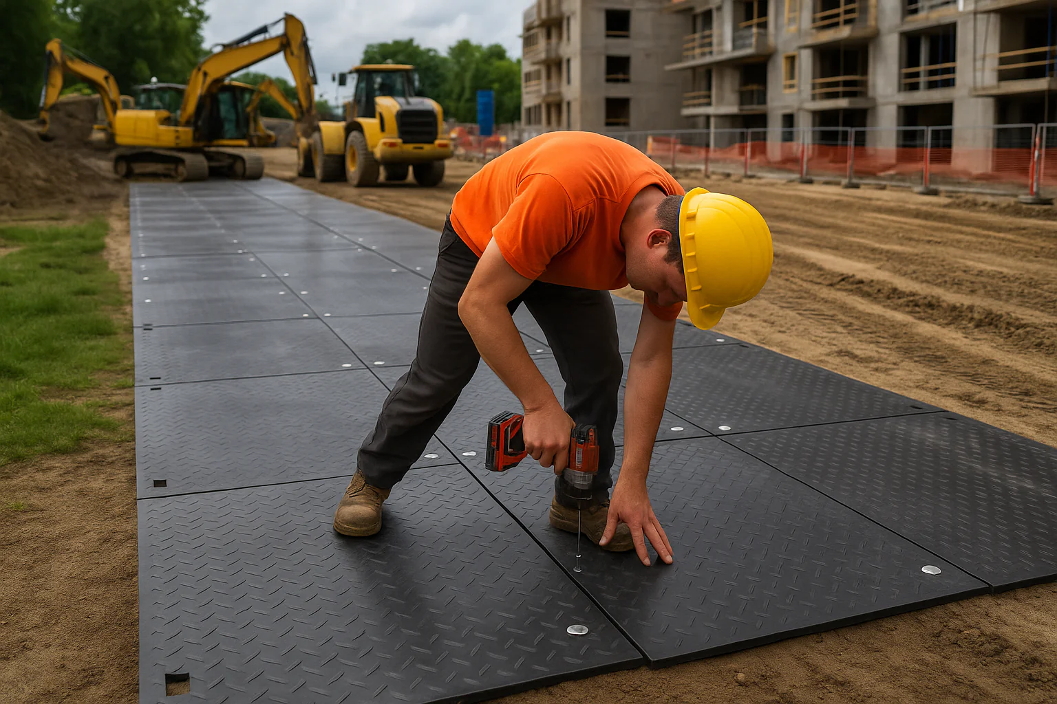Ground Protection Mats 50 Tonne | 2400x1200mm HDPE Trackway Panels - Image 7