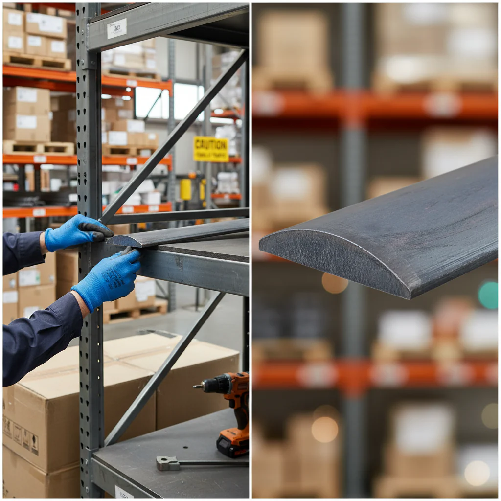 Premium 50 x 10mm Convex Bar - 3m Length for Handrail Applications - High-Quality Professional Grade for Industrial and Commercial Applications