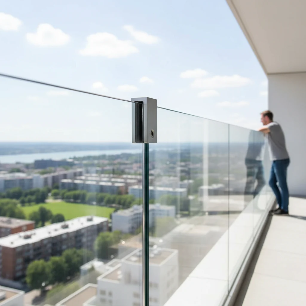 Premium 316 Stainless Steel Corner Glass Stiffener for 12mm Thickness - Durable and High-Performance Support - Image 2