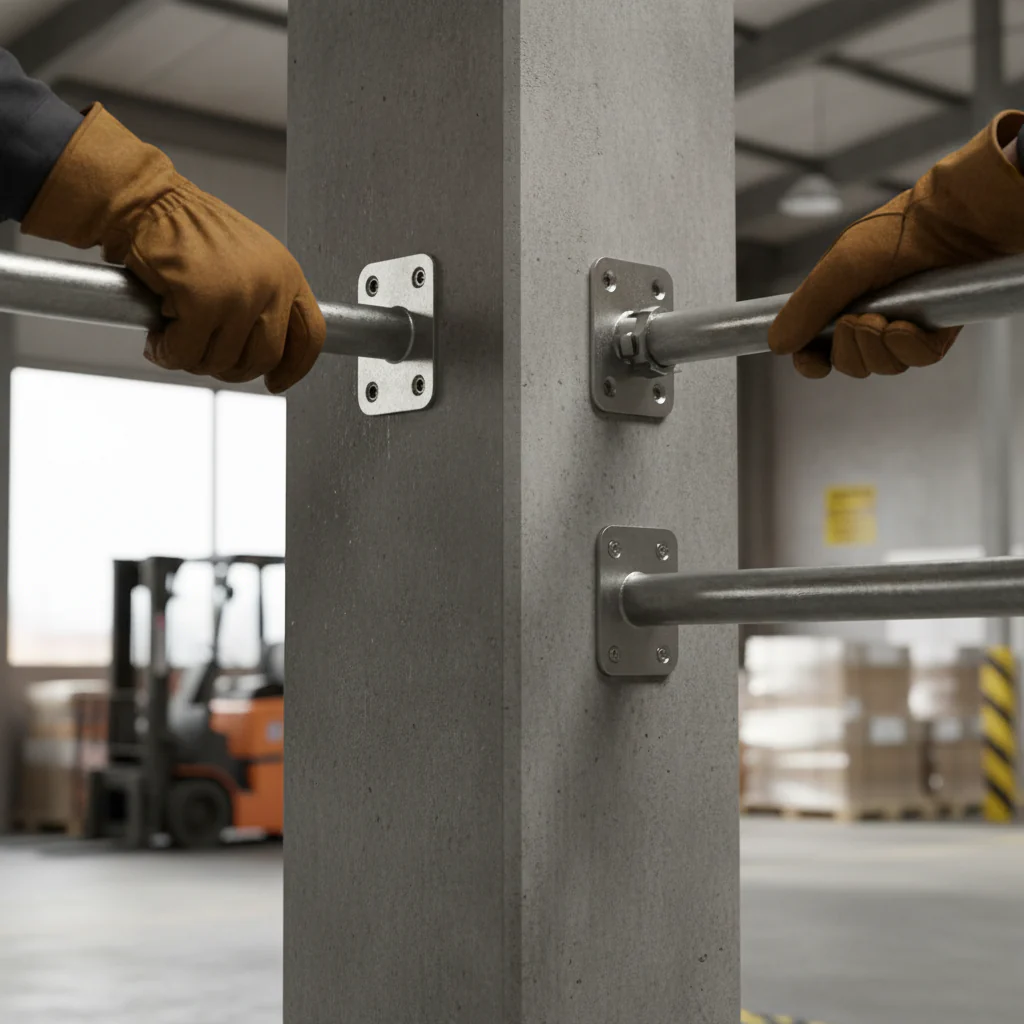Premium 90 Degree Corner Handrail Support Plate for 48.3mm Tube - 316 Stainless Steel Construction with Satin Finish
