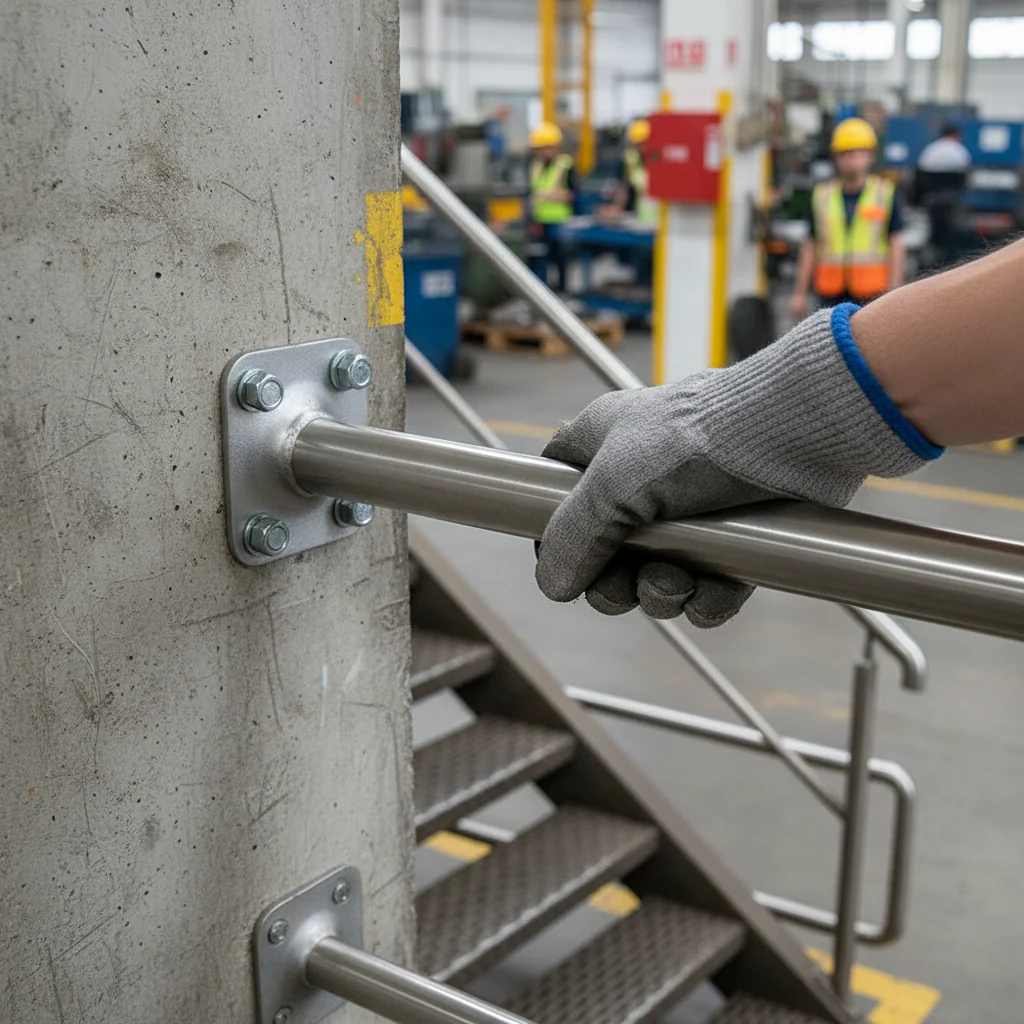 Premium 90 Degree Corner Handrail Support Plate for 48.3mm Tube - 316 Stainless Steel Construction with Satin Finish - Image 2