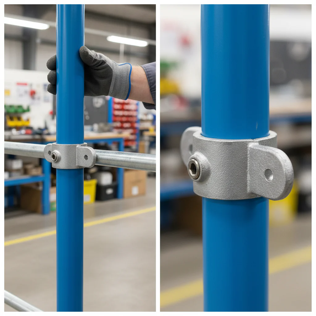 Premium Central Double Swivel Connector Male Part for 42.4mm Tubes - Perfect for Tubular Structures