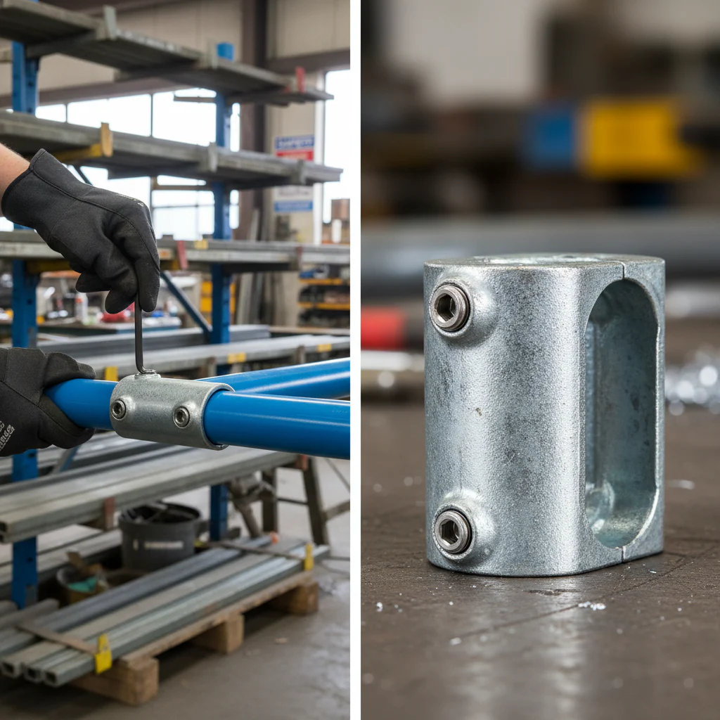 Premium External Sleeve Joint Key Clamp for 60.3mm Tube - Heavy Duty Inline Connector for Tubing Applications