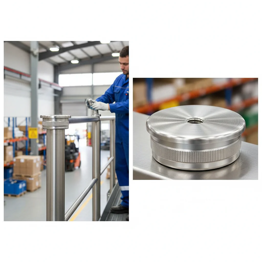 Premium Flat Tube Base with M8 Threaded Hole for 48.3mm x 2.6mm Tubes - Durable and Reliable Connection Solution