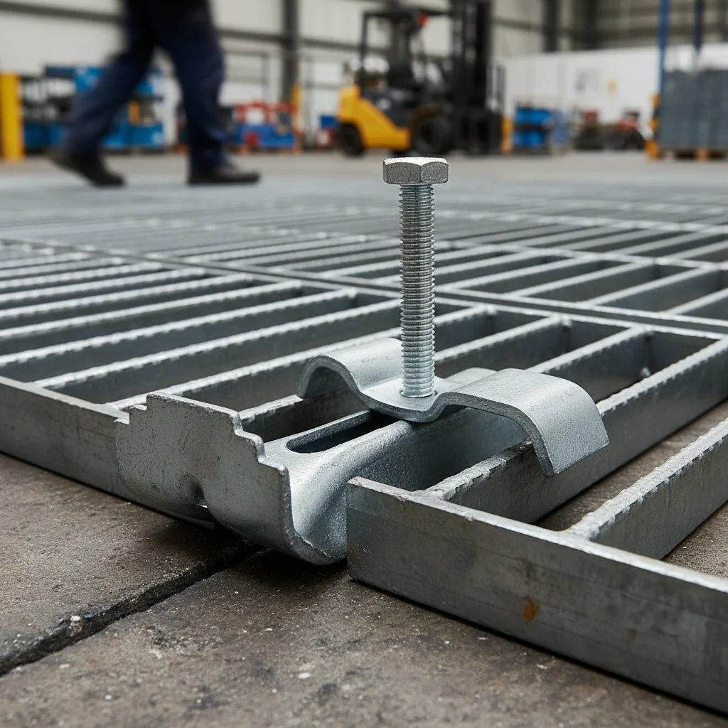 Premium Flooring Grating Clip for 30mm to 41mm Load Bar Centres - Galvanised with M8 Screw for Easy Installation - Image 2