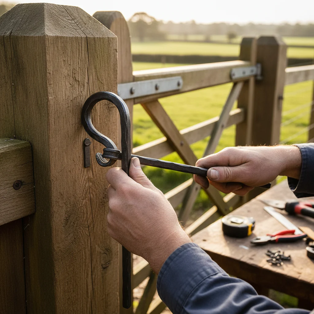 Premium 12 x 12mm Forged Gate Crook with Hammered Edge for Robust Durability - High-Quality Professional Grade for Industrial and Commercial Applic... - Image 2