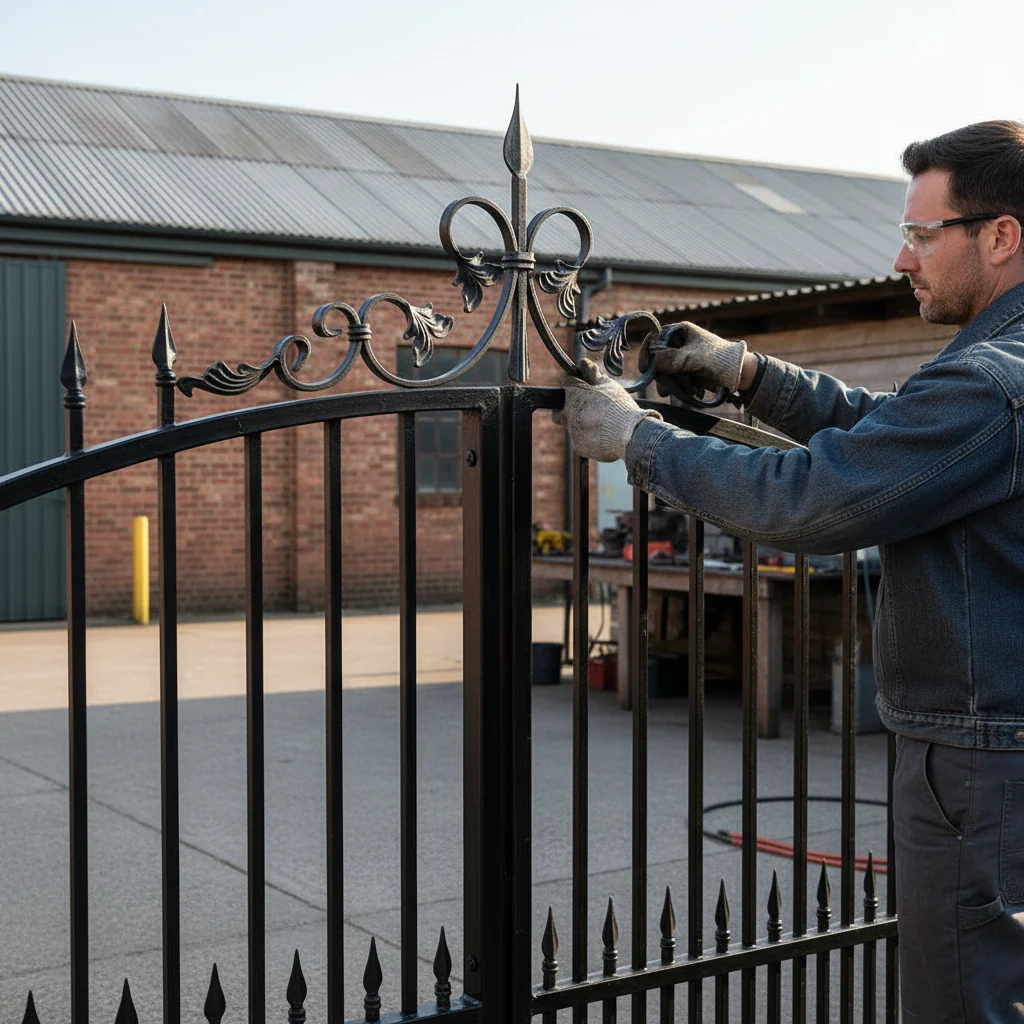 Premium Gate Top Scroll 865 x 310mm with 12x6mm Flat Bar for Robust Fencing Solutions