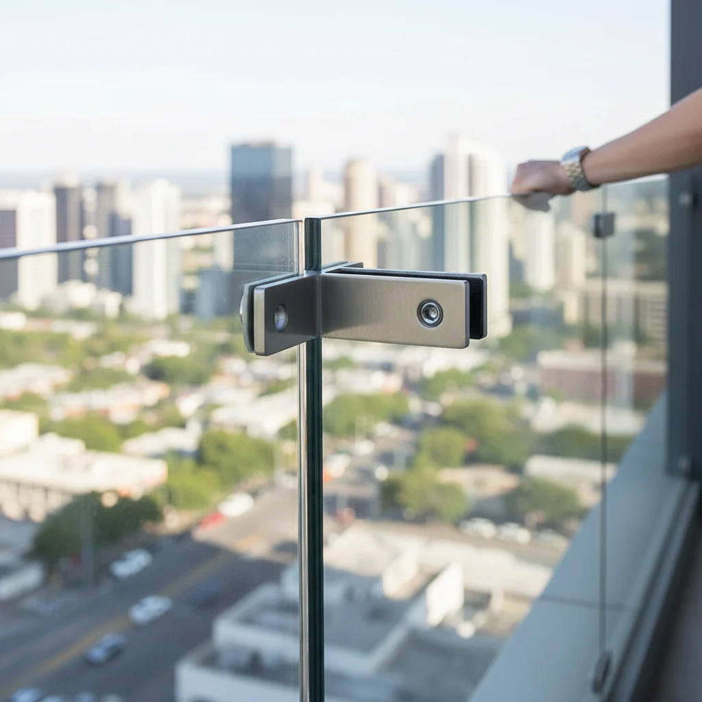 Premium 316 Stainless Steel End Glass Stiffener for 12mm Glass Panels - Durable and High-Performance Support Solution - Image 2