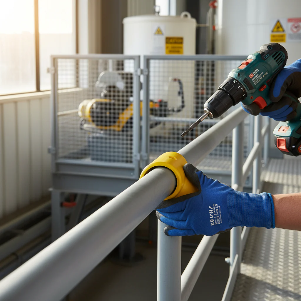 Premium GRP Handrail Fitting 60° Short Tee for Secure Stair Connections and Stanchion Posts