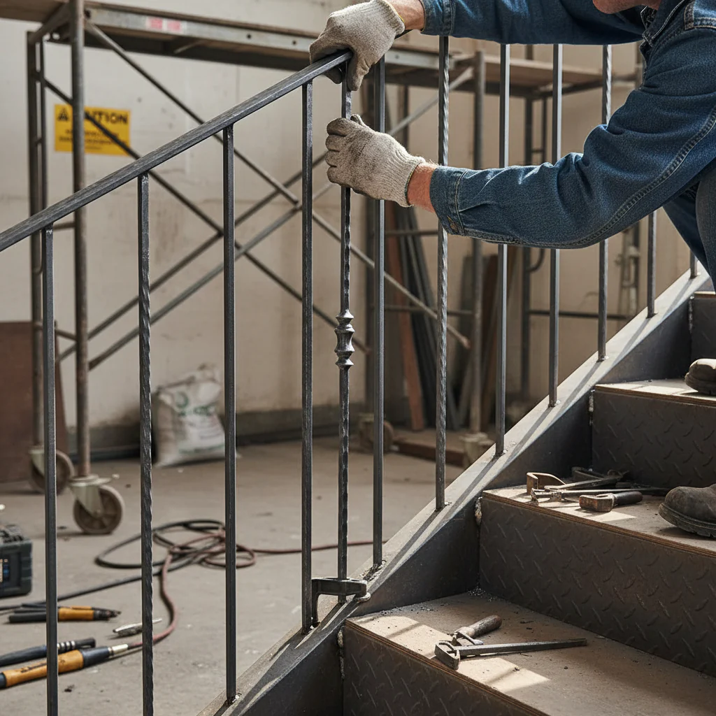 Premium 12mm Hammered Edge Bar Picket with Forged Centre, 1000mm Length - High-Quality Professional Grade for Industrial and Commercial Applications