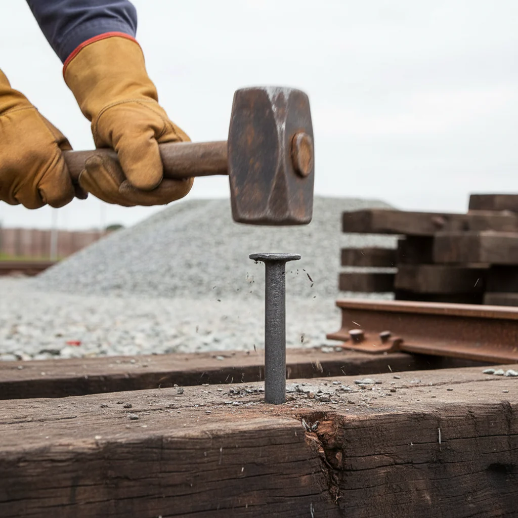 Premium Hand Forged Railhead 130mm High with 16mm Diameter Base for Versatile Applications