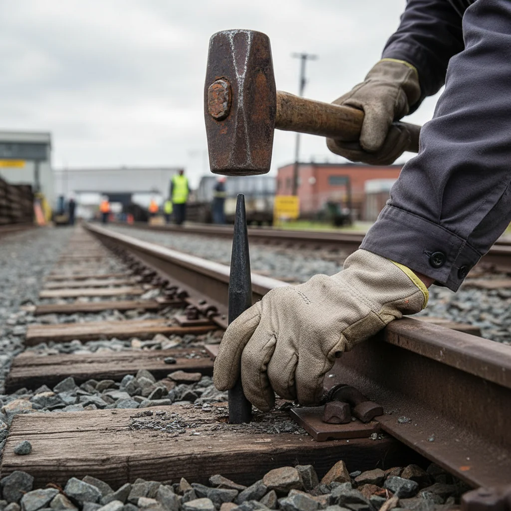 Premium Hand Forged Railhead 160mm Height with 20mm Diameter Base for Durability and Strength