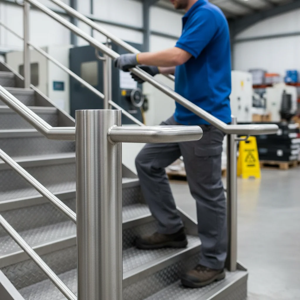 Premium Thin Tube to Tube Handrail 90 Degree Support for 48.3mm Posts - 316 Stainless Steel with Satin Finish - Image 2