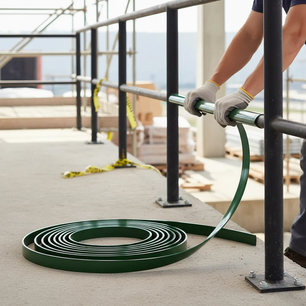 Premium 40mm x 8mm Plastic Handrail Capping in Green - 25m Coil, Durable and Stylish for Staircases
