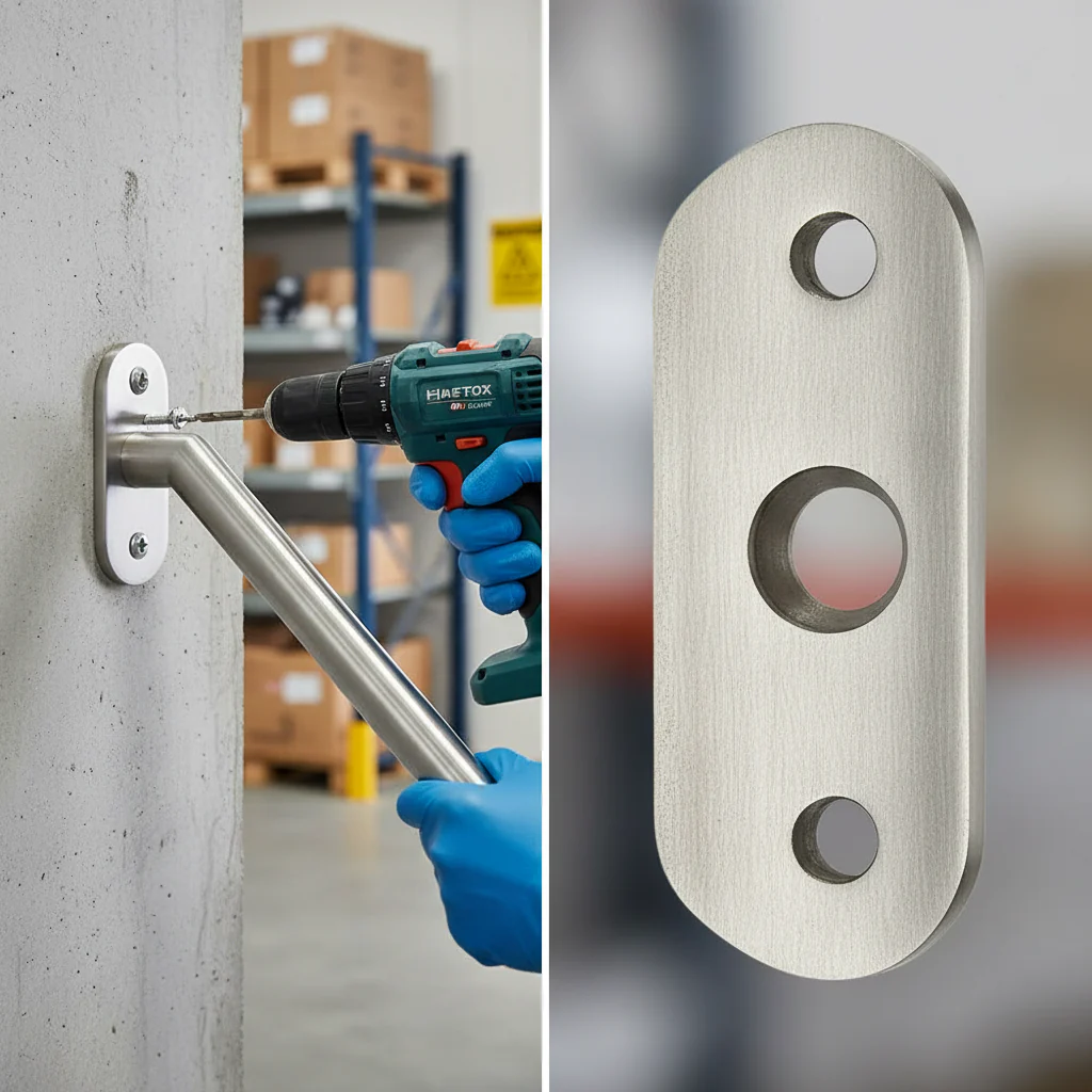 Premium Handrail Support Plate for 42.4mm Tube - Durable and Reliable Construction