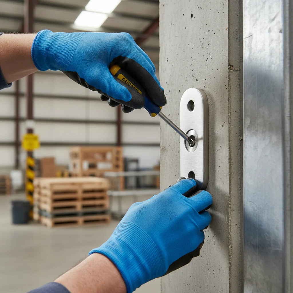 Premium 304 Stainless Steel Handrail Support Plate for Flat Applications - Durable and Reliable Mounting Solution