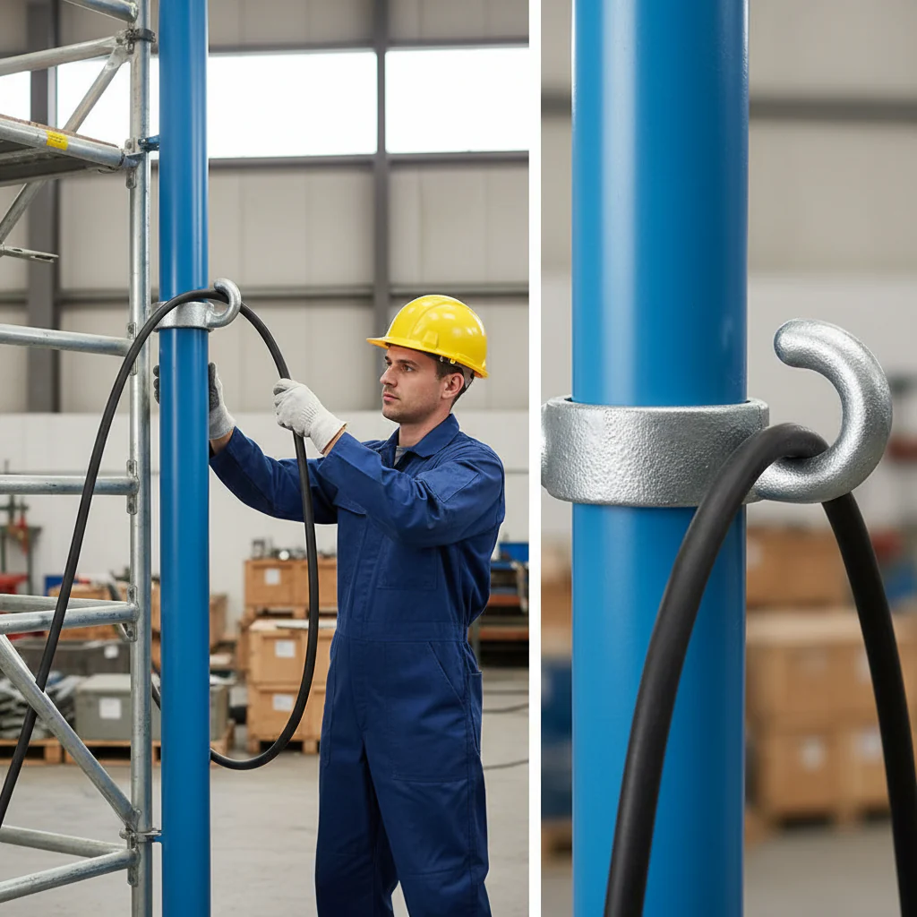 Premium Hook Clip for 42.4mm Tube - Heavy Duty Access Solution for Chains - High-Quality Professional Grade for Industrial and Commercial Applications