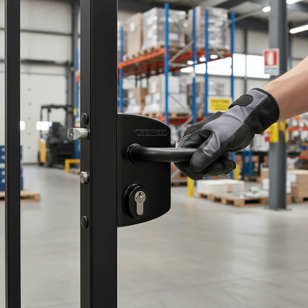 Premium Industrial Gate Lock for 60-80mm Box Section with Robust Security Features and Stainless Steel Mechanism