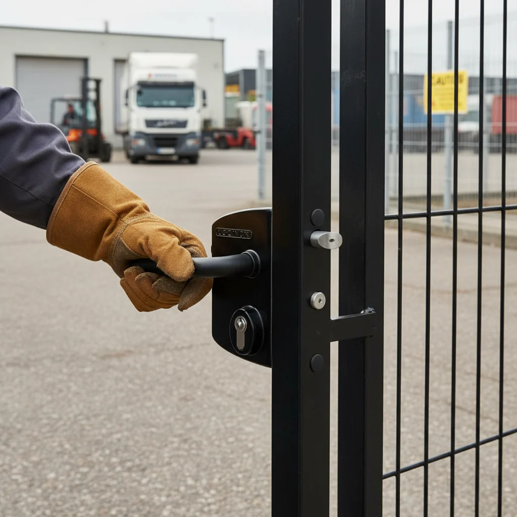 Premium Industrial Gate Lock for 60-80mm Box Section with Robust Security Features and Stainless Steel Mechanism - Image 2