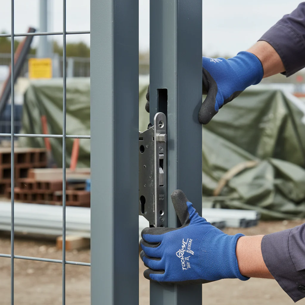 Premium Insert Lock for 60mm Box Section Gates with Stainless Steel Mechanism and Adjustable Daybolt