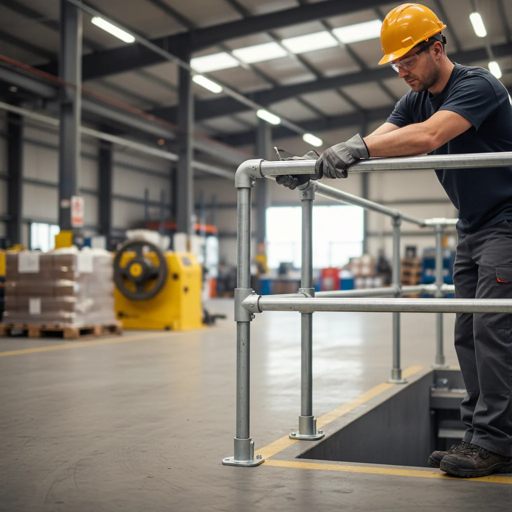 Premium Key Clamp Corner Post for 42.4mm Tube - Pre-Assembled, Height 1100mm, No Mid Rail