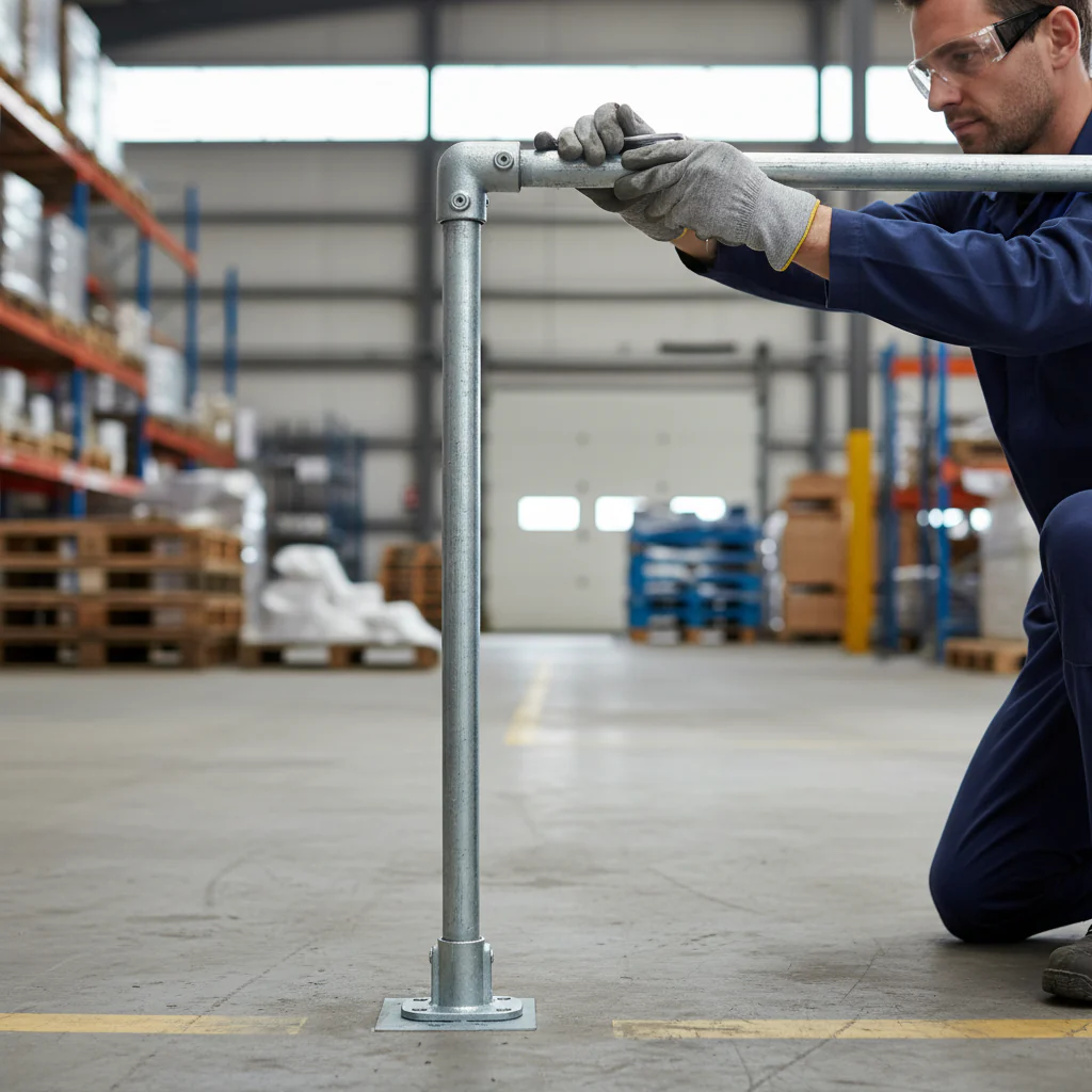 Premium Key Clamp End Post for 33.7mm Tube - Pre-Assembled, 1100mm Height, Durable Construction