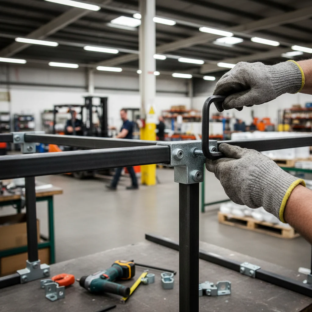 Premium Long Tee Square Key Clamp for 25mm Box Section - Durable Connection for Vertical and Top Rails - Image 2