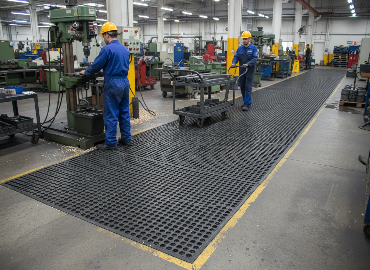 Premium Narrow Ribbed Matting for Horsebox Flooring and Kennels - 12M Length, Resilient Rubber Compound, Heavy Duty Construction - Image 2