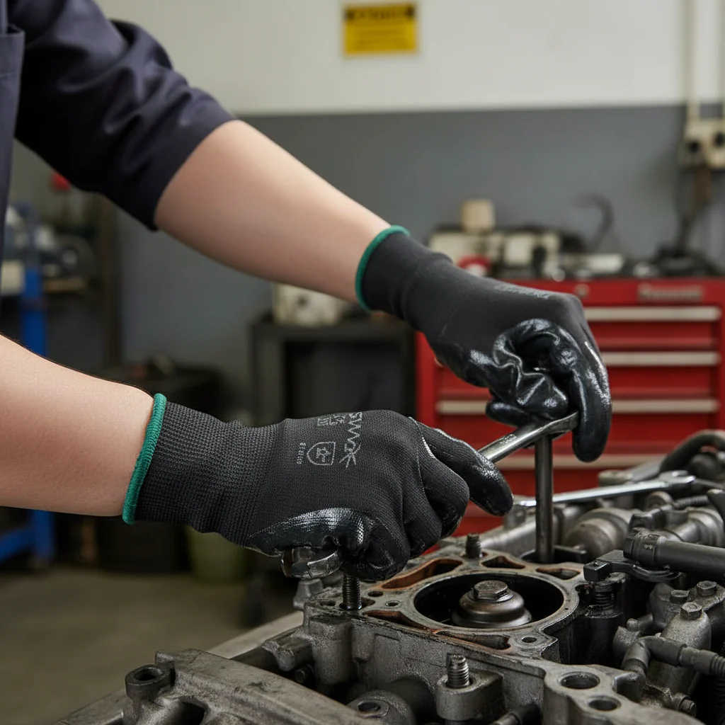 Premium Heavy Duty Nitrile Gloves - Durable, Black, High-Performance Protection for Various Applications - Image 2