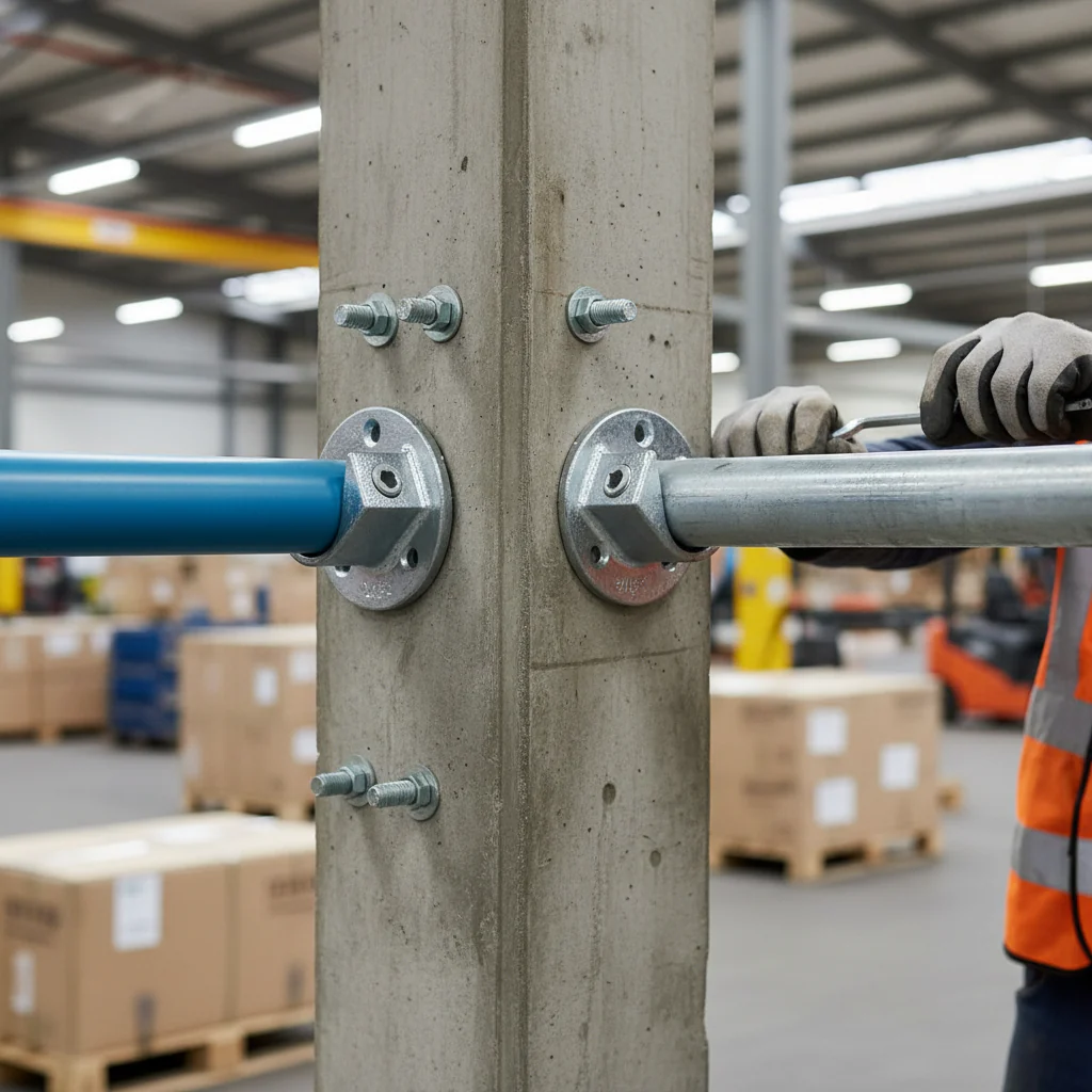 Premium Open Wall Flange for 48.3mm Tube - Durable Pair for End Termination and Hanging Systems