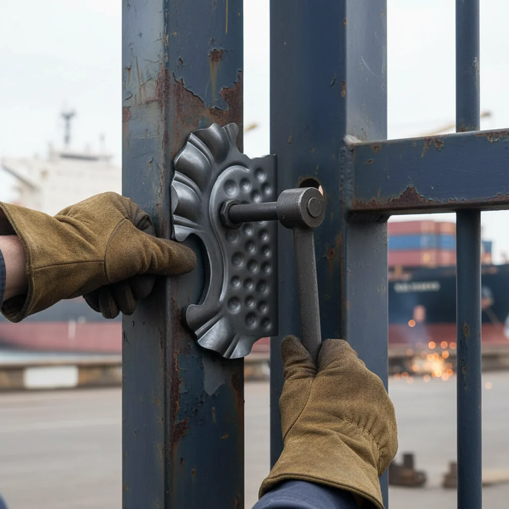 Premium Ornamental Gate Plate - Left Hand, 190mm x 350mm x 2mm Thick for Durable Construction