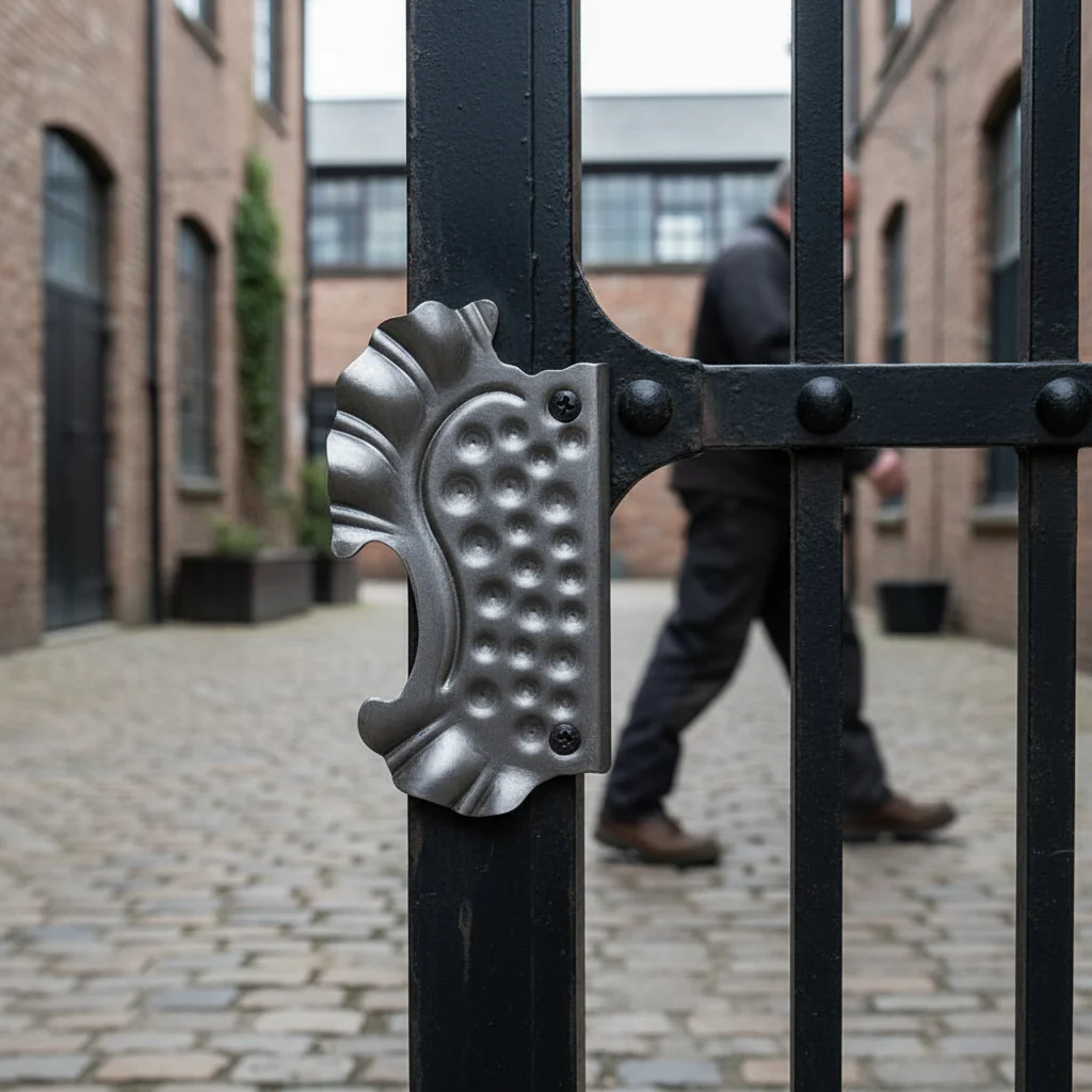 Premium Ornamental Gate Plate - Left Hand, 190mm x 350mm x 2mm Thick for Durable Construction - Image 2