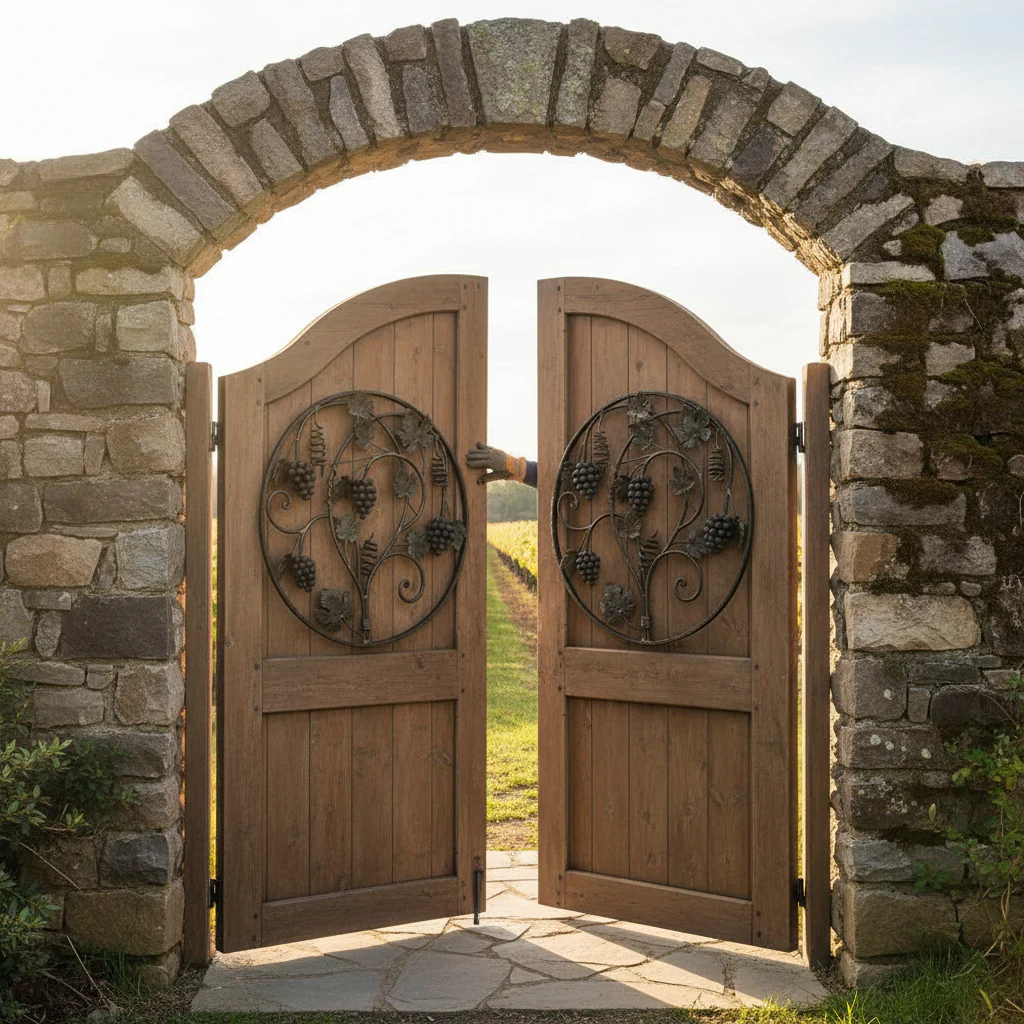 Premium Ornate Grape Decorative Panel 650mm Diameter with Hammered Edge Finish and Forged Design
