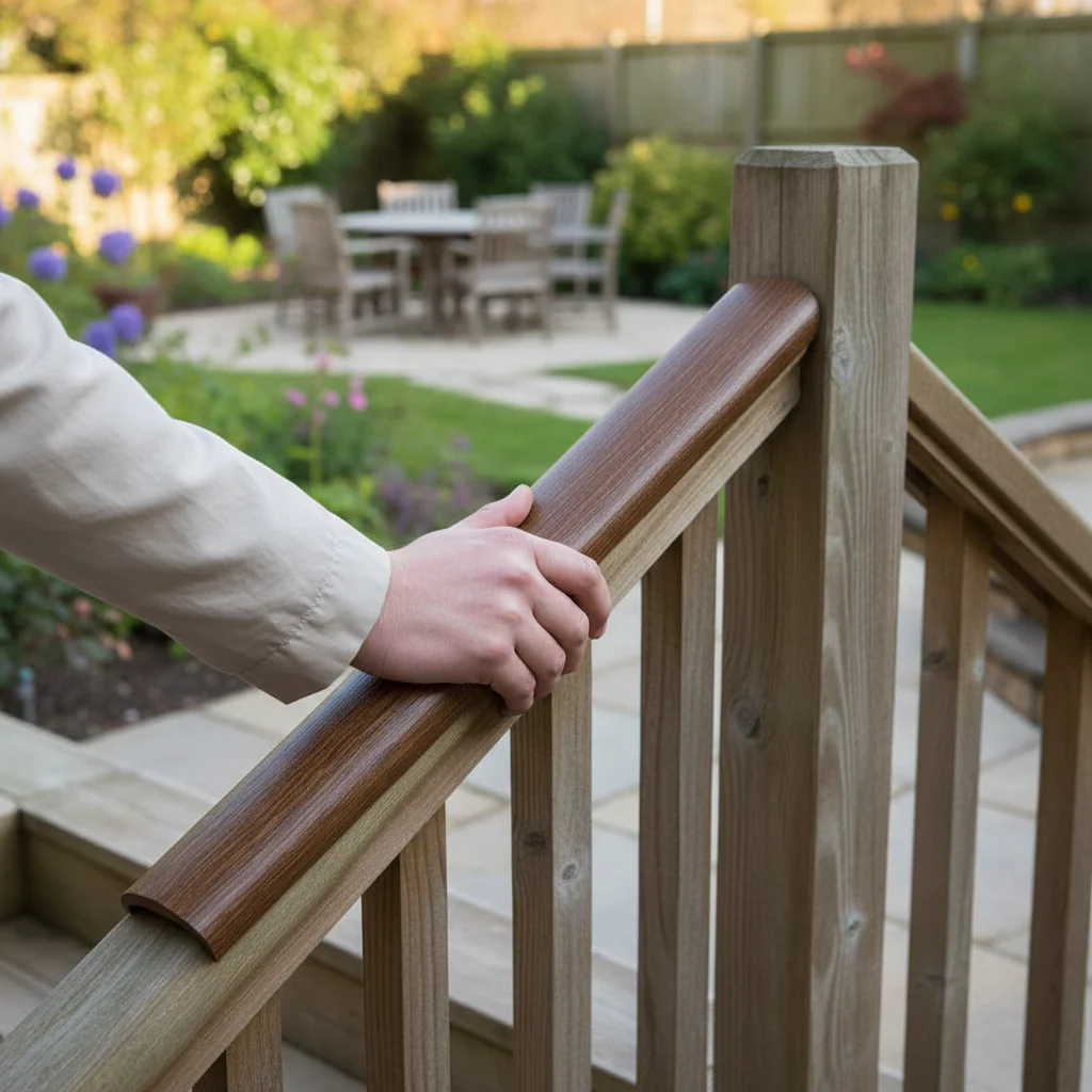 Premium Plastic Handrail Capping 40mm x 8mm Woodgrain Rustic Oak - 25m Coil with Durable Features - Image 2
