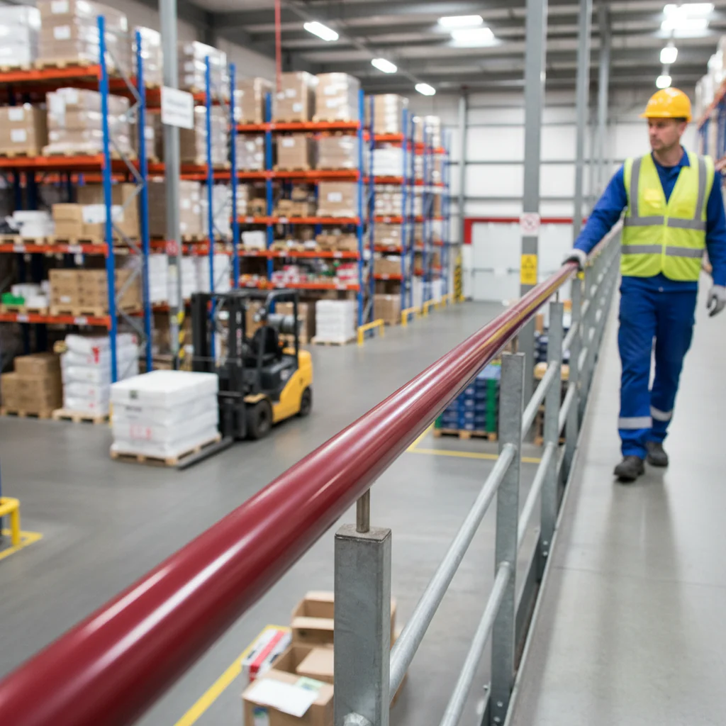 Premium 40mm x 8mm Plastic Handrail Capping in Wine Red - 25m Coil for Durable Staircase Finish - Image 2