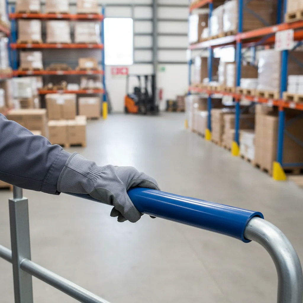 Premium 50mm x 8mm Plastic Handrail Capping in Sapphire Blue - 25m Coil, Durable and Stylish for Enhanced Staircase Safety