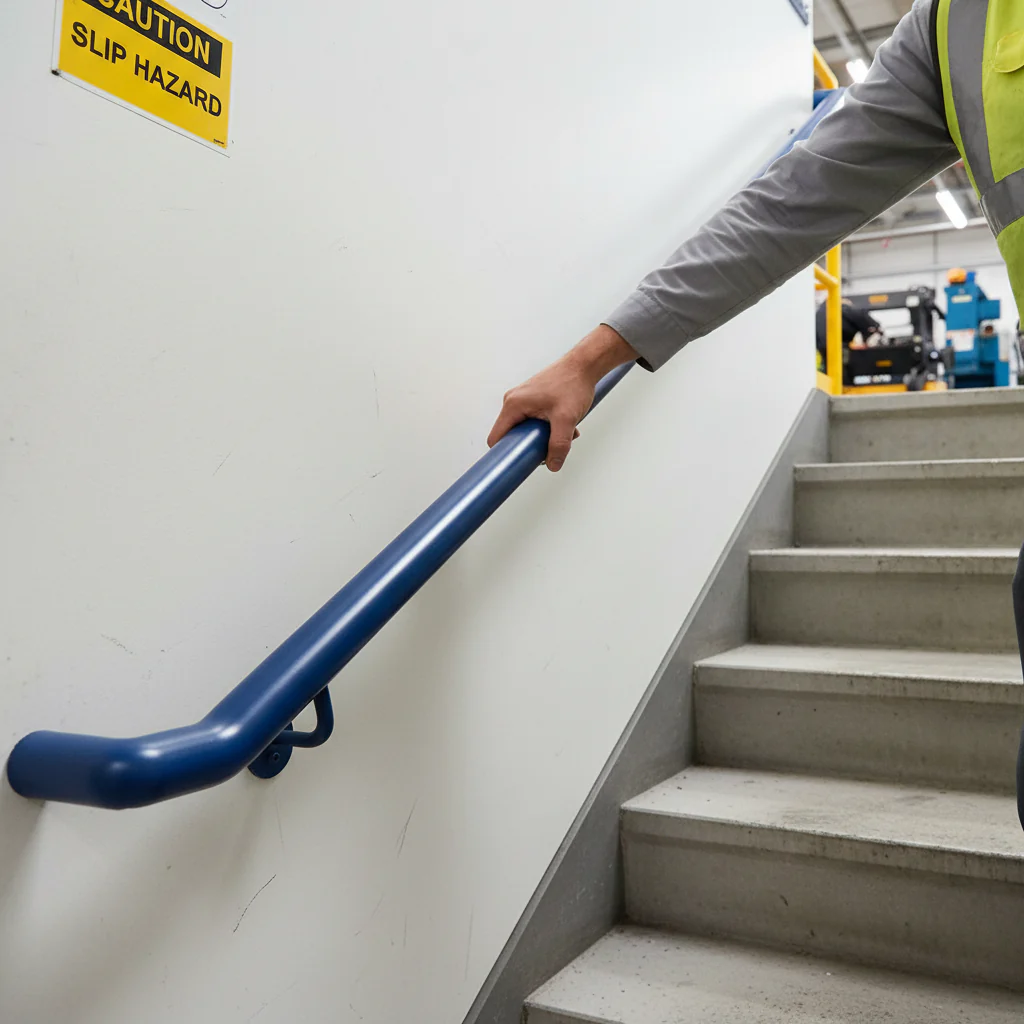 Premium 50mm x 8mm Plastic Handrail Capping in Sapphire Blue - 25m Coil, Durable and Stylish for Enhanced Staircase Safety - Image 2
