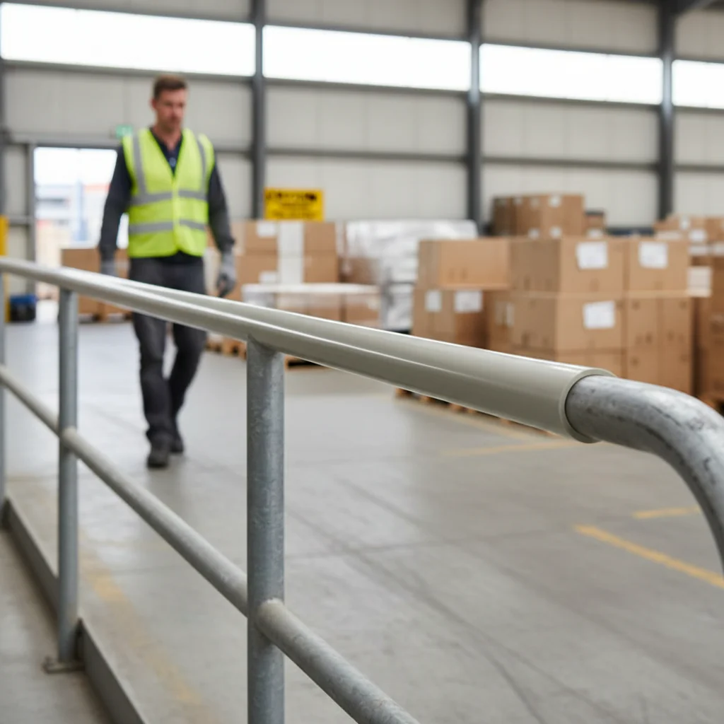 Premium 40mm x 8mm Plastic Handrail Capping in Grey - Durable 25m Coil for Enhanced Staircase Safety