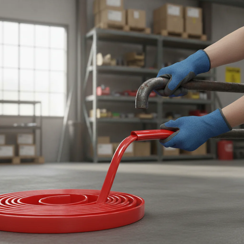 Premium 40mm x 8mm Plastic Handrail Capping in Red - 25m Coil with Scratch and Shock Resistance