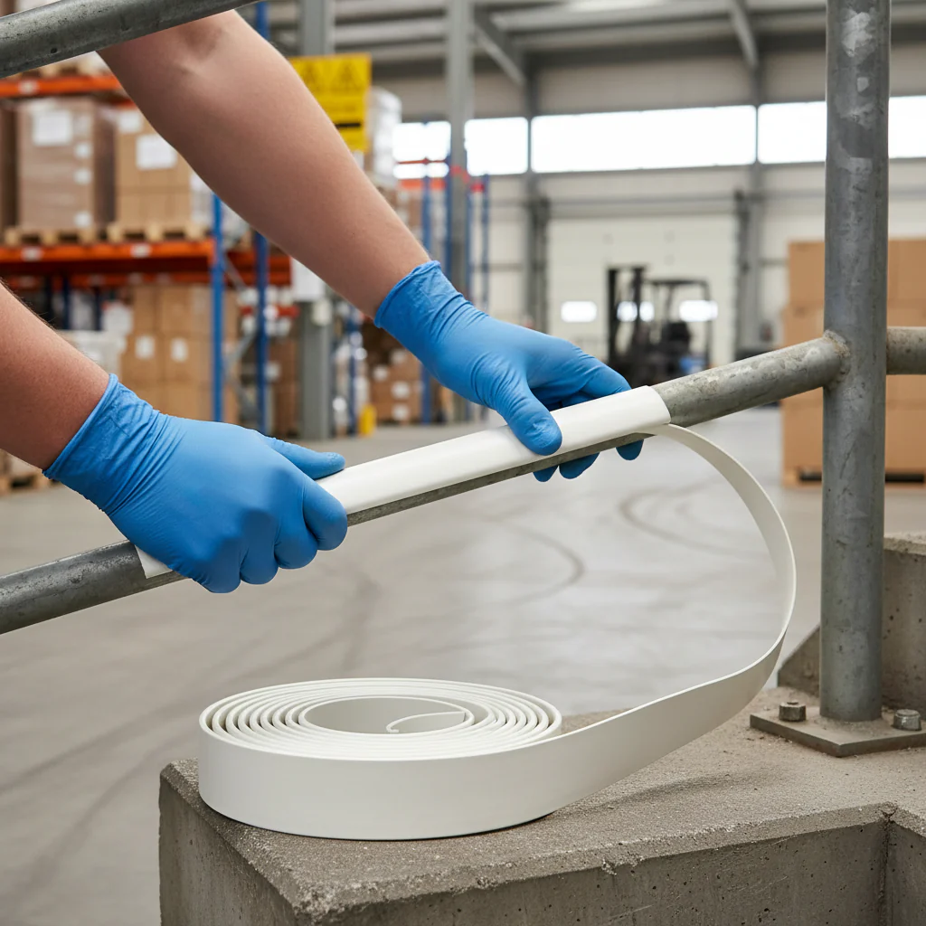 Premium 40mm x 8mm Plastic Handrail Capping White 25m Coil - Scratch and Stain Resistant